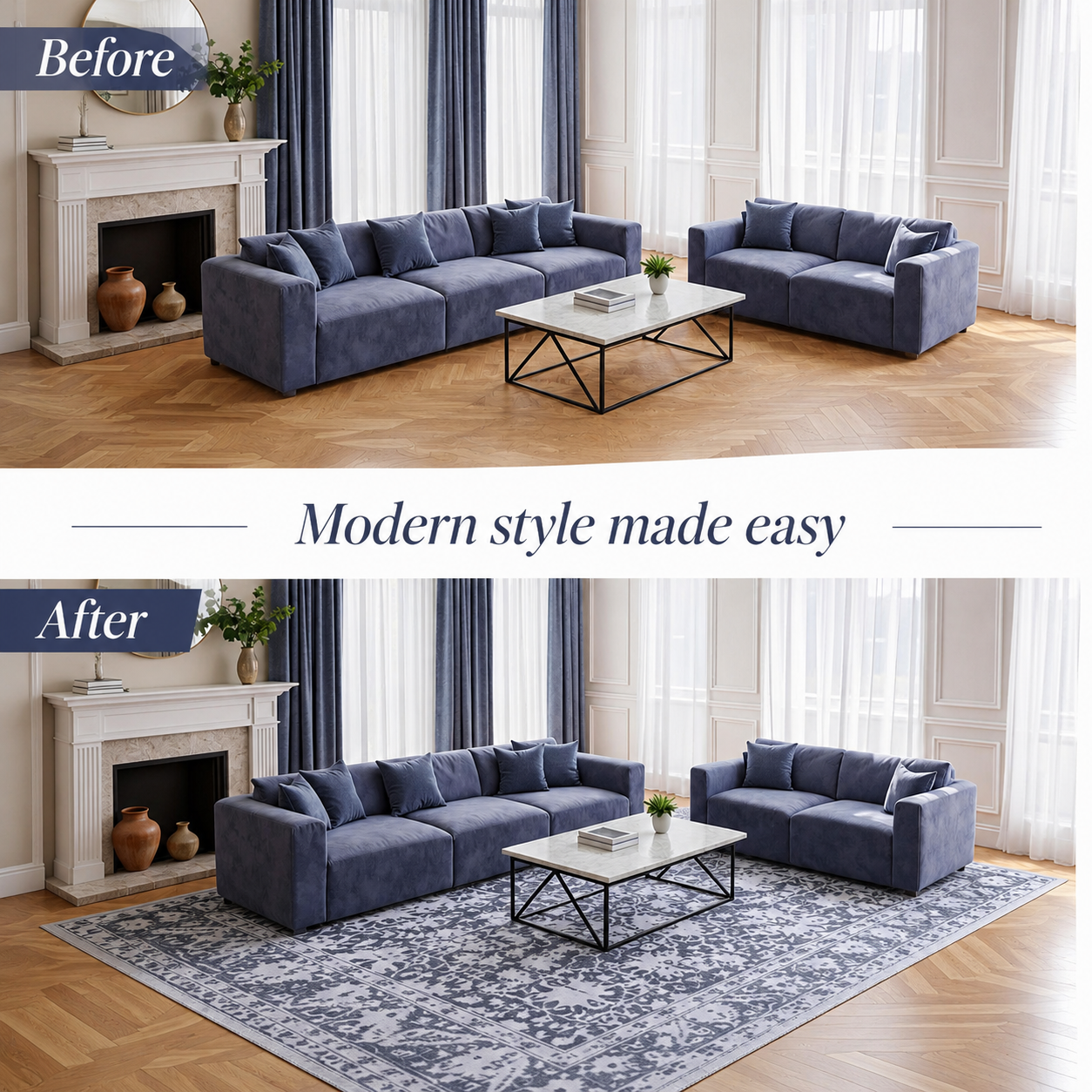 Washable Modern Rug  Grey Abstract