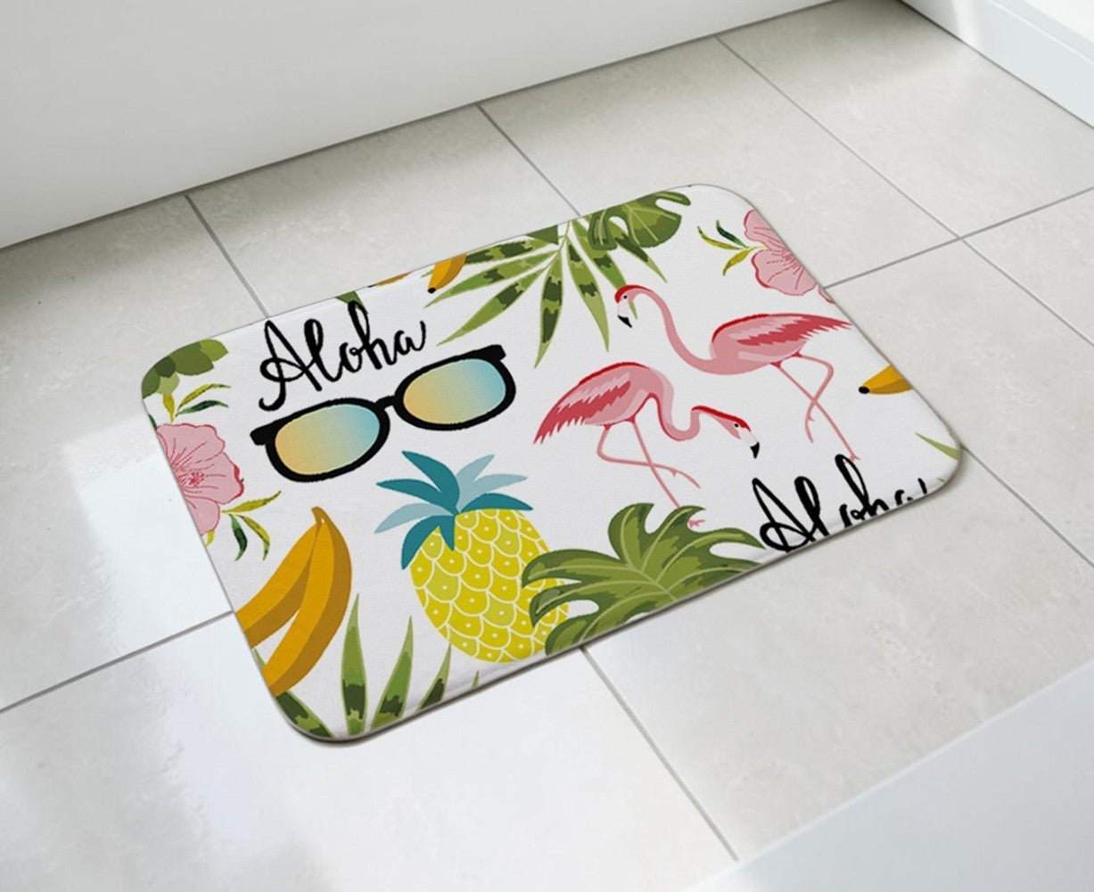 Aloha Flamingo Non-Slip Doormat – 40 × 60cm