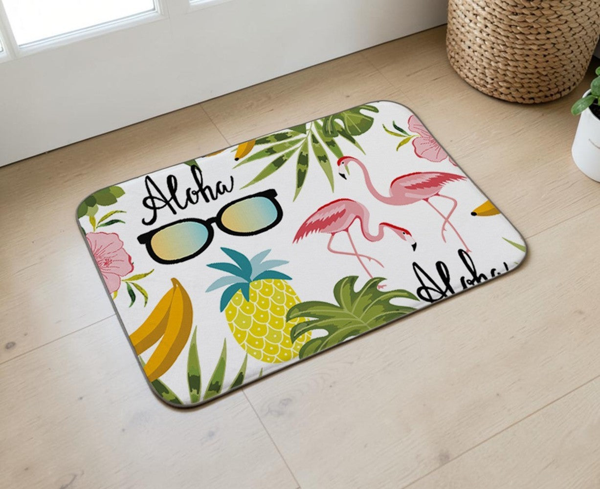 Aloha Flamingo Non-Slip Doormat – 40 × 60cm