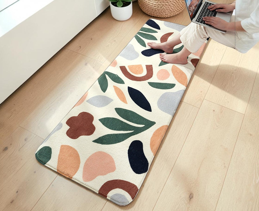 Botanical Abstract Anti-Slip Runner – 60 × 160cm