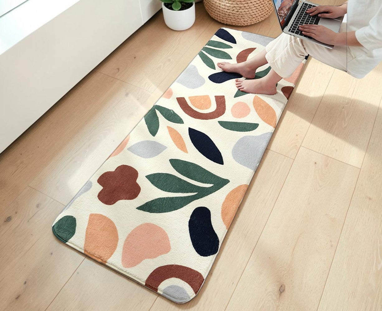 Botanical Abstract Anti-Slip Runner – 60 × 160cm