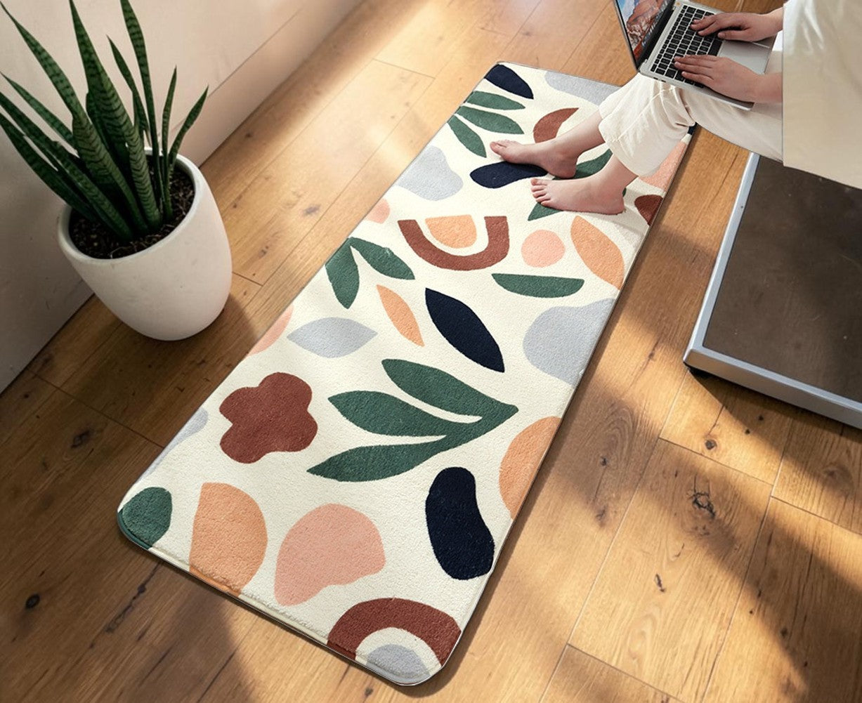 Botanical Abstract Anti-Slip Runner – 60 × 160cm