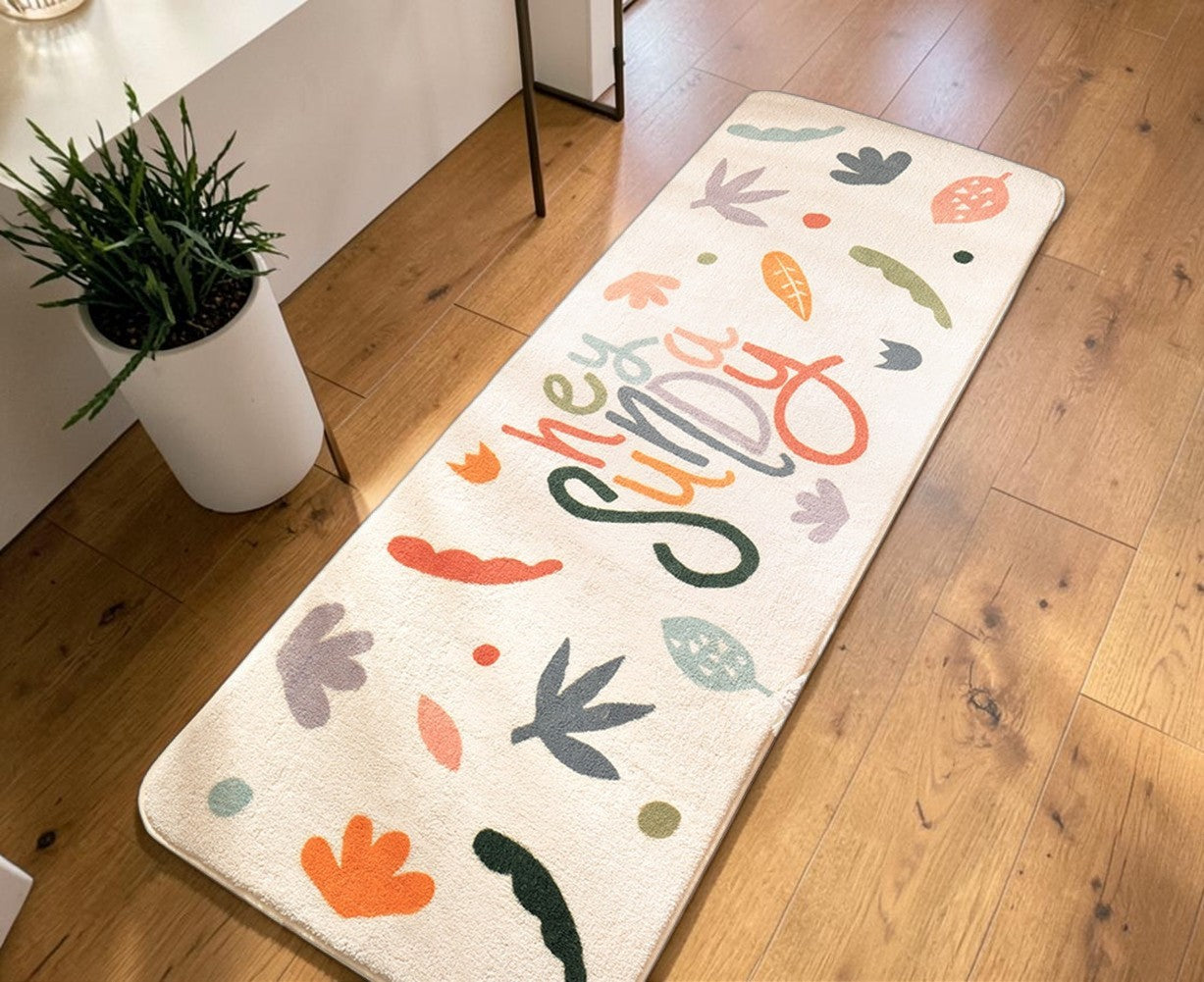 Botanical Floral Print Anti-Slip Runner – 60 × 160cm