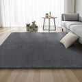 Plush Shaggy Rug — Grey, 200 × 230cm