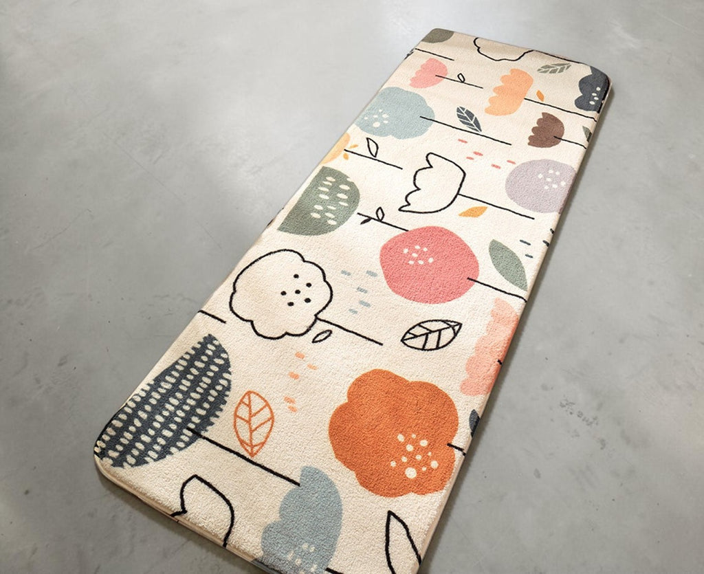 Scandi Floral Print Anti-Slip Runner – 60 × 160cm