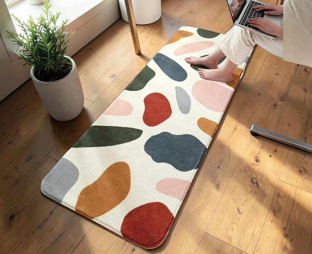 Terrazzo Abstract Anti-Slip Runner – 60 × 160cm