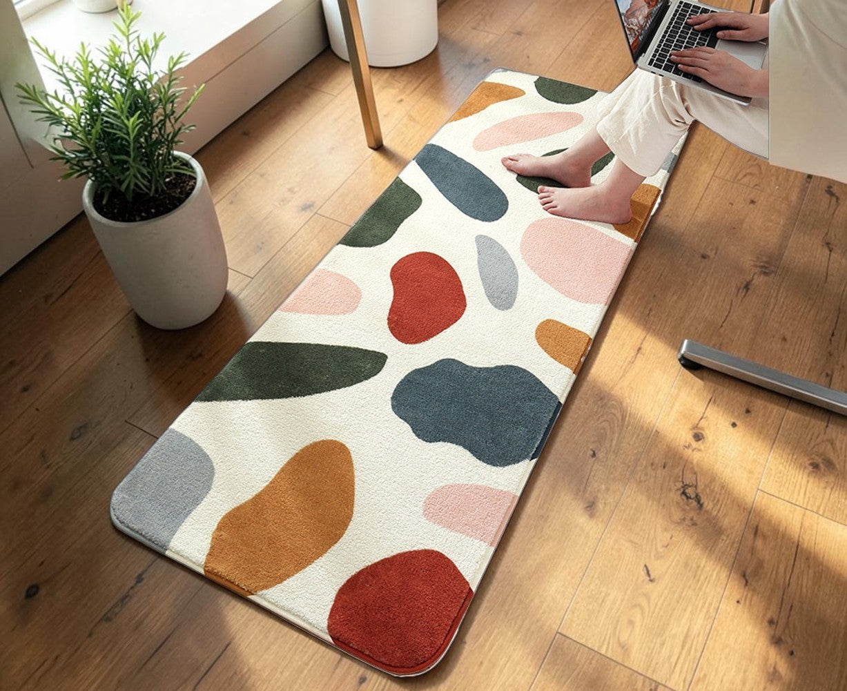 Terrazzo Abstract Anti-Slip Runner – 60 × 160cm