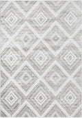 Metro Diamond Rug — Silver Grey Modern, 160 x 230cm