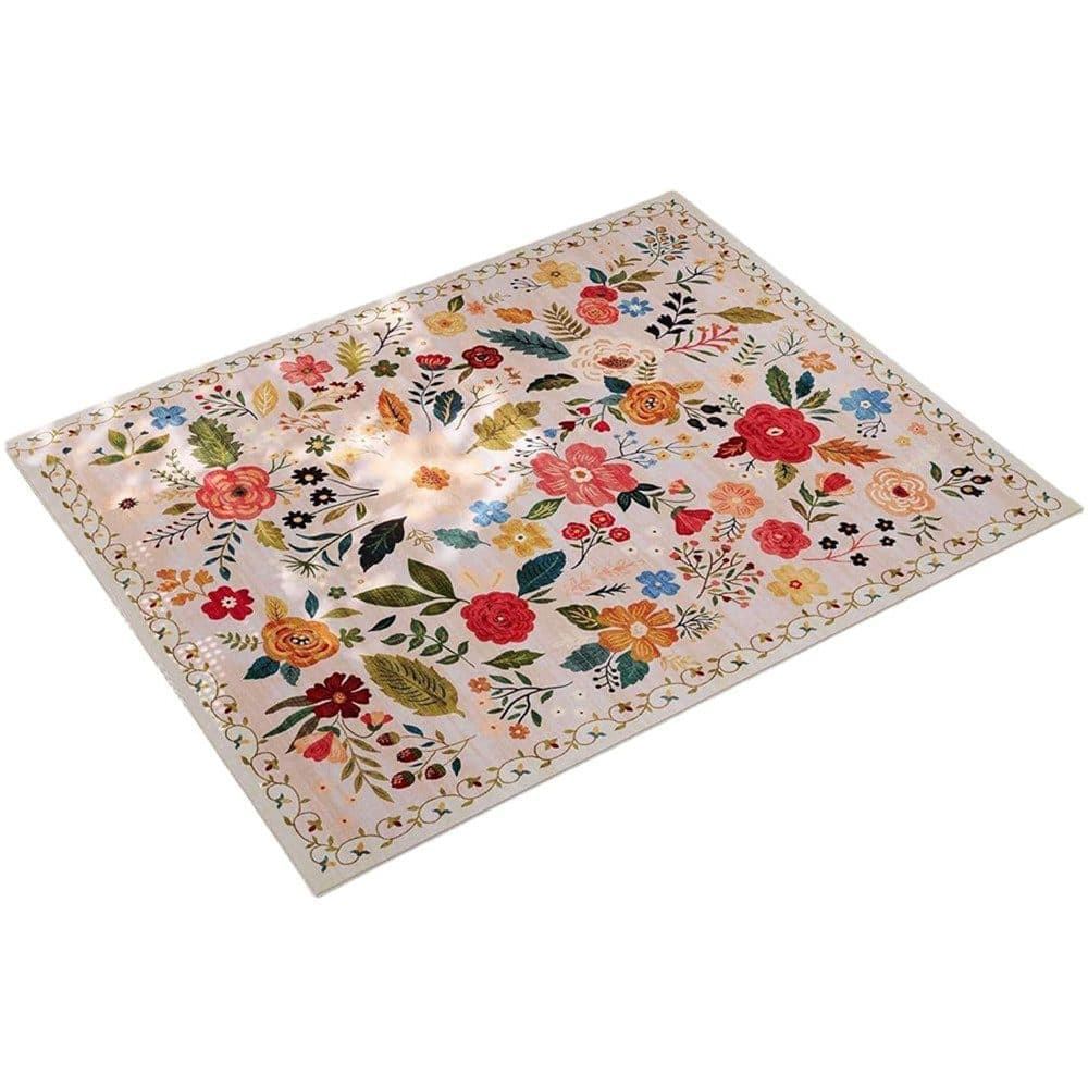 Beige Bohemian Floral Non-Slip Doormat – 50×80cm