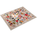 Beige Bohemian Floral Non-Slip Doormat – 50×80cm