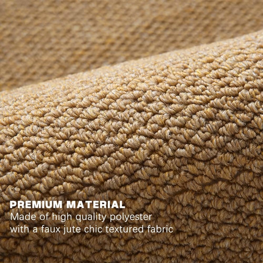 Brown Jute-Look Indoor/Outdoor Non-Slip Doormat – 60 × 90cm