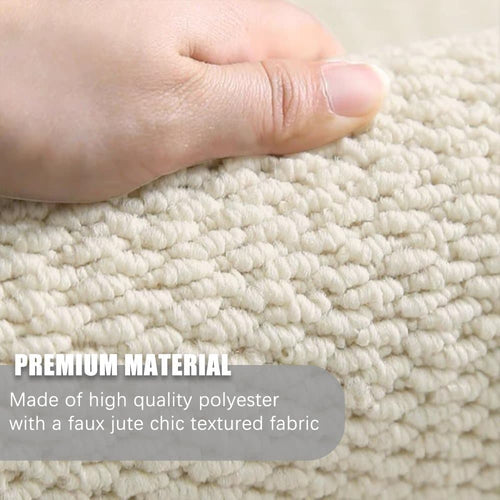 Beige Jute-Look Indoor/Outdoor Non-Slip Doormat – 60 × 90cm