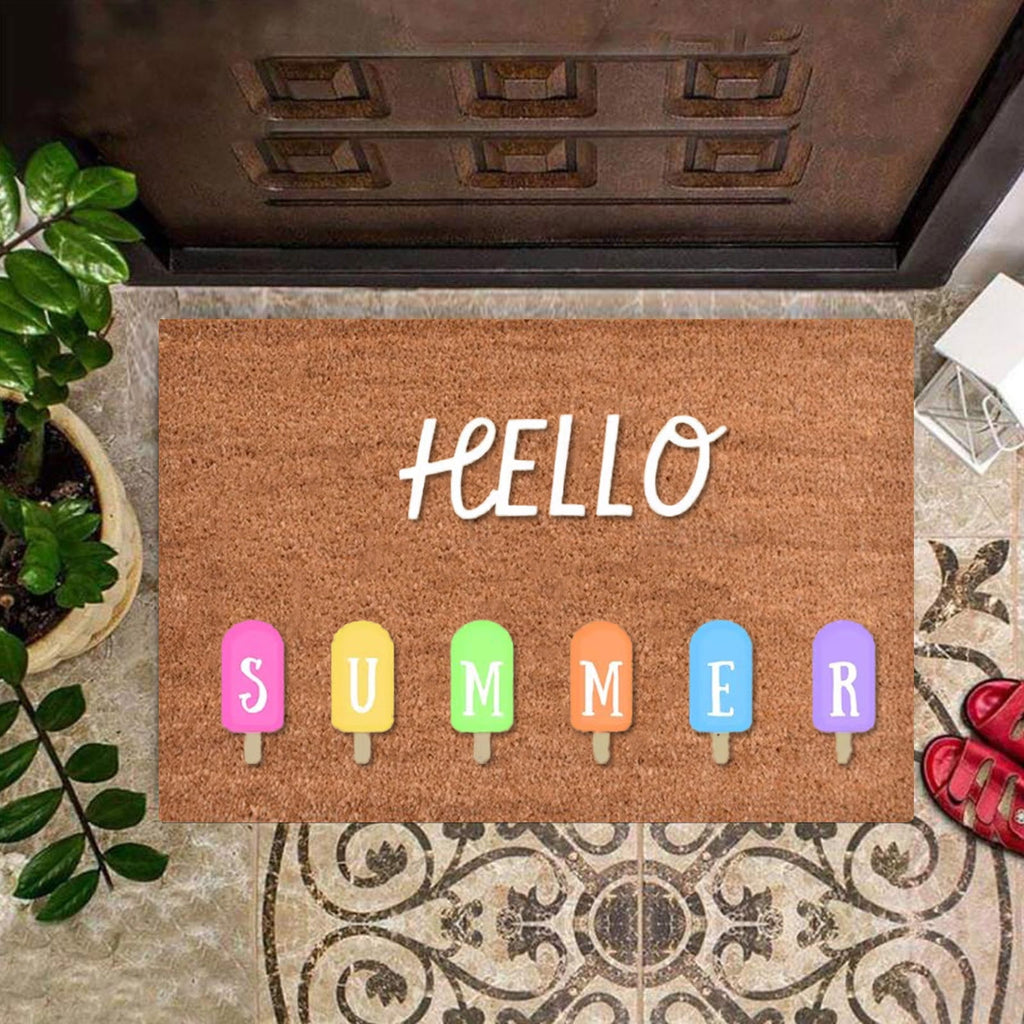 Hello Summer Popsicle Non-Slip Doormat – 40 × 60cm