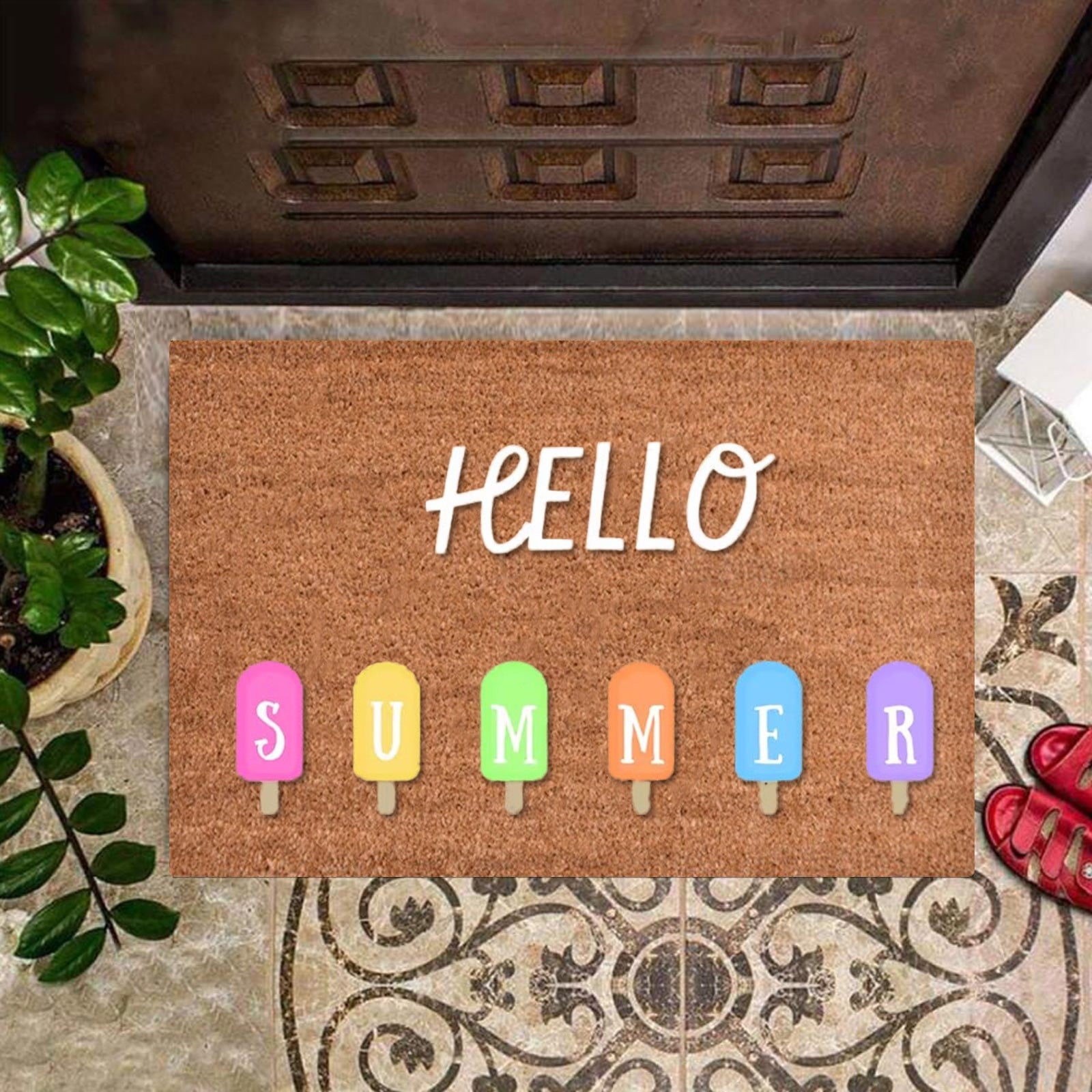 Hello Summer Popsicle Non-Slip Doormat – 40 × 60cm