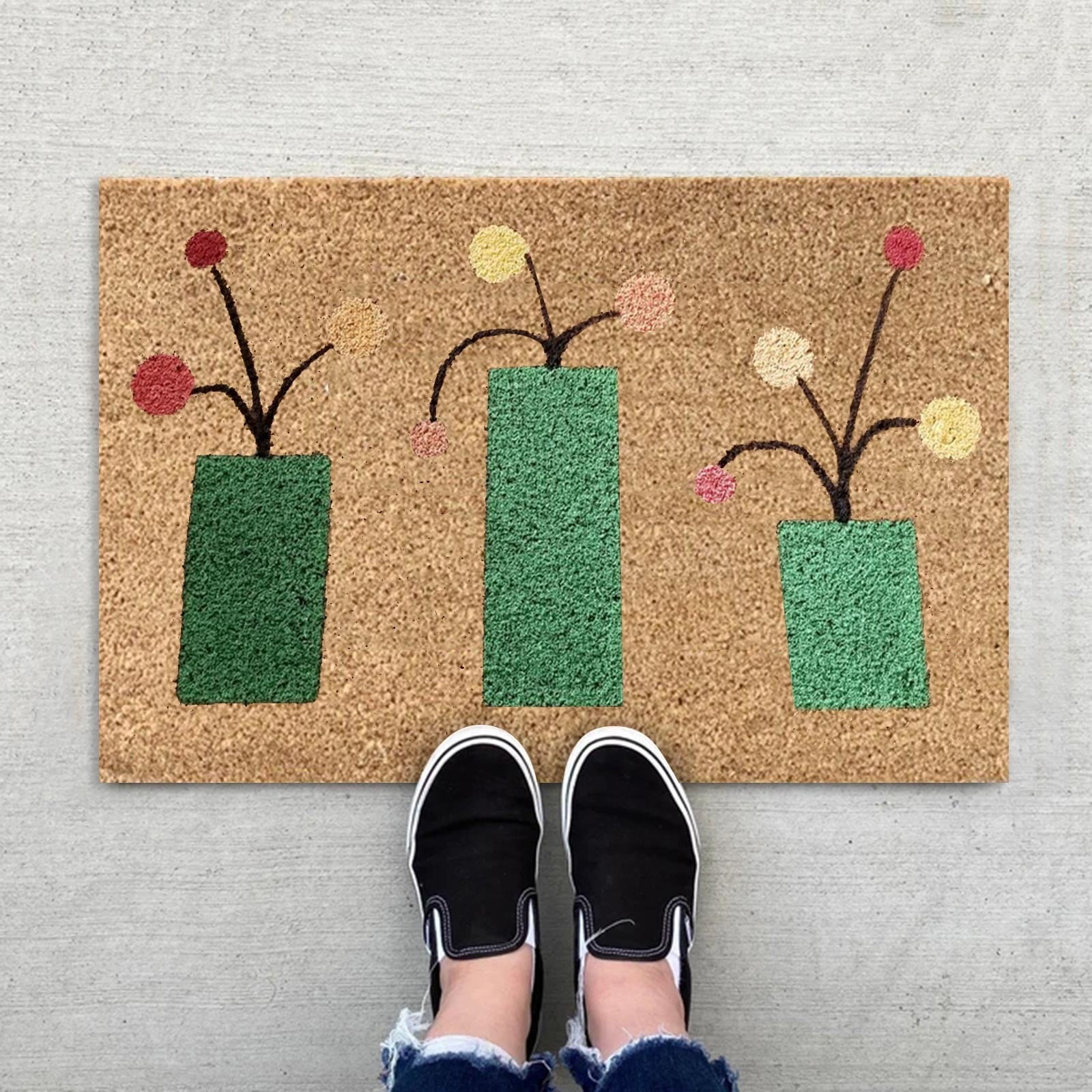 Spring Watering Cans Non-Slip Doormat – 40 × 60cm