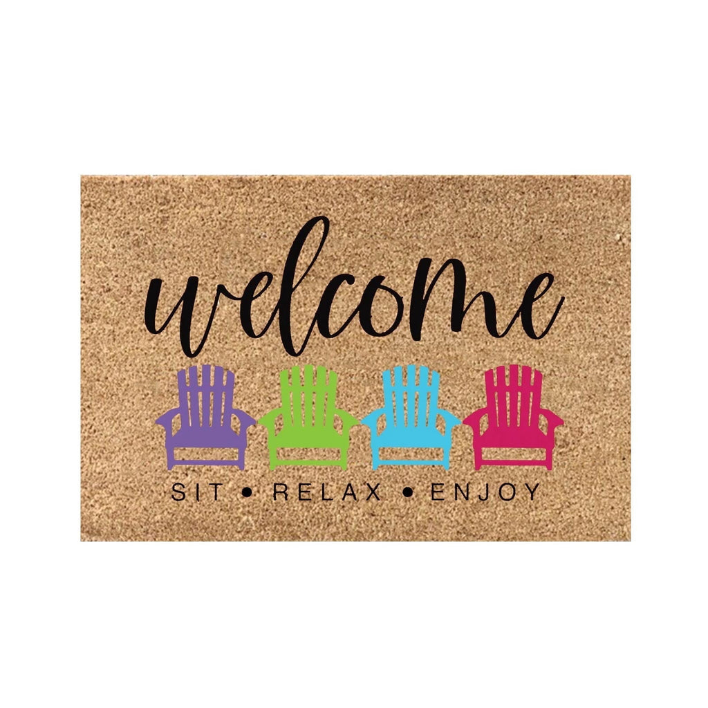 Welcome Sit Relax Enjoy Non-Slip Doormat – 40 × 60cm