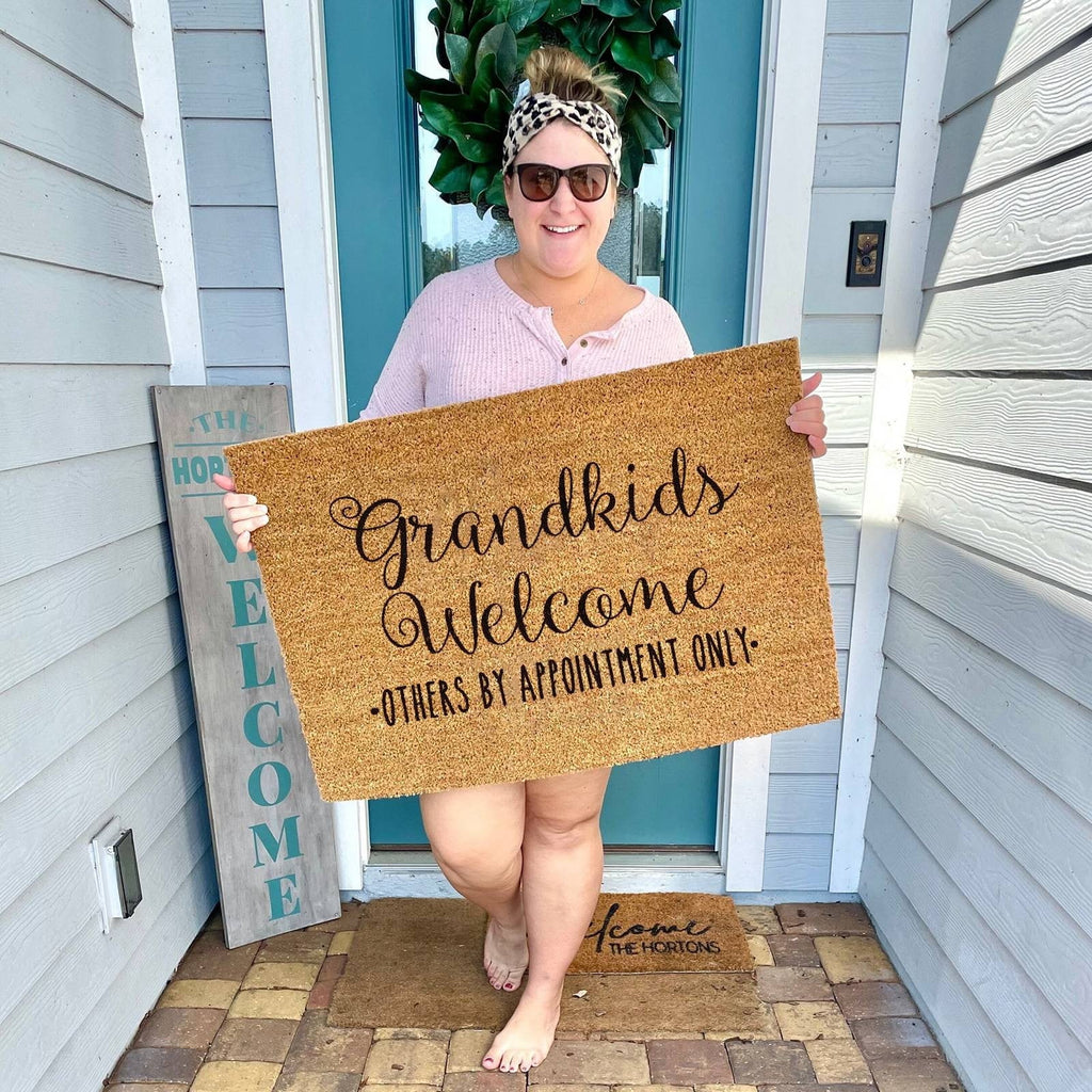 Grandkids Welcome Non-Slip Doormat – 40 × 60cm