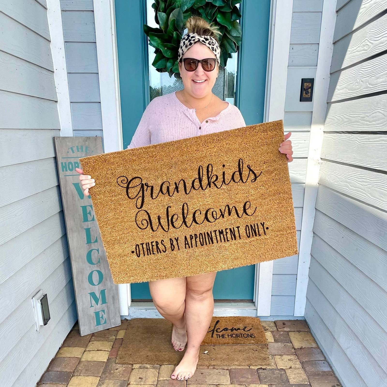 Grandkids Welcome Non-Slip Doormat – 40 × 60cm