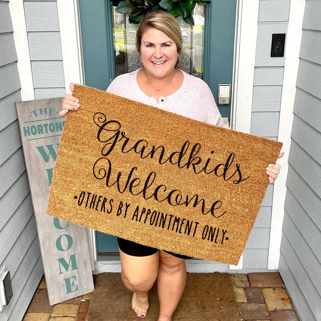 Grandkids Welcome Non-Slip Doormat – 40 × 60cm