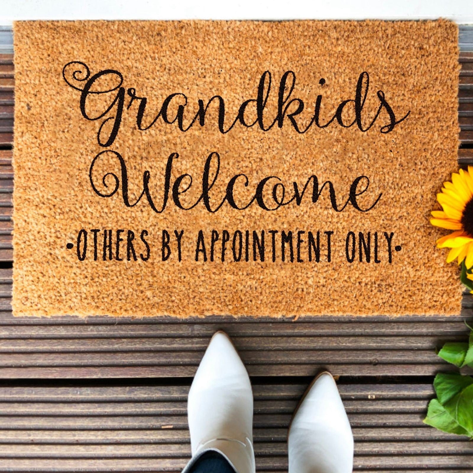 Grandkids Welcome Non-Slip Doormat – 40 × 60cm