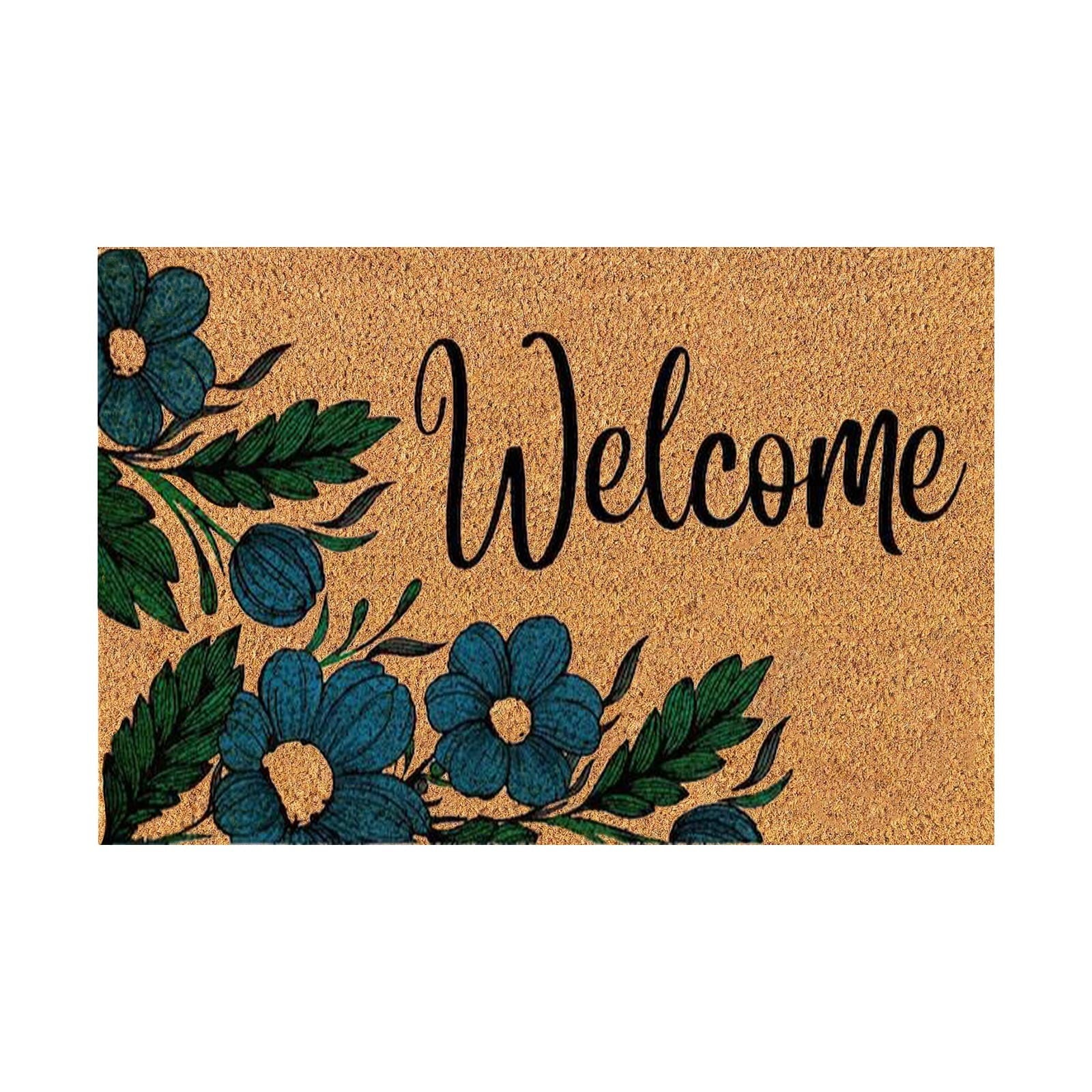 Botanical Welcome Non-Slip Doormat – 40 × 60cm