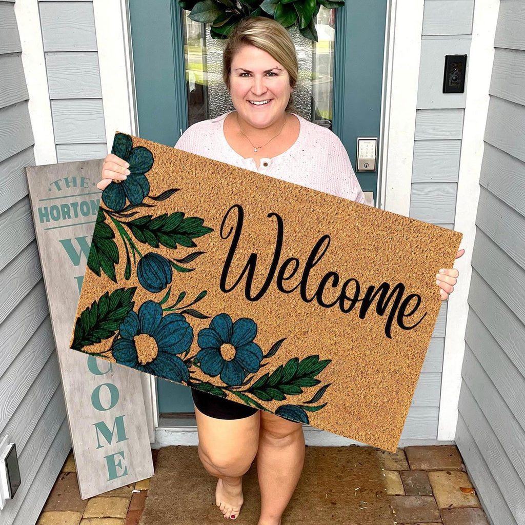 Botanical Welcome Non-Slip Doormat – 40 × 60cm