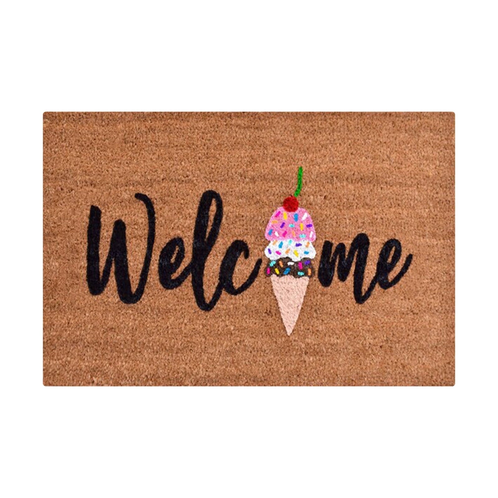 Welcome Ice Cream Non-Slip Doormat – 40 × 60cm