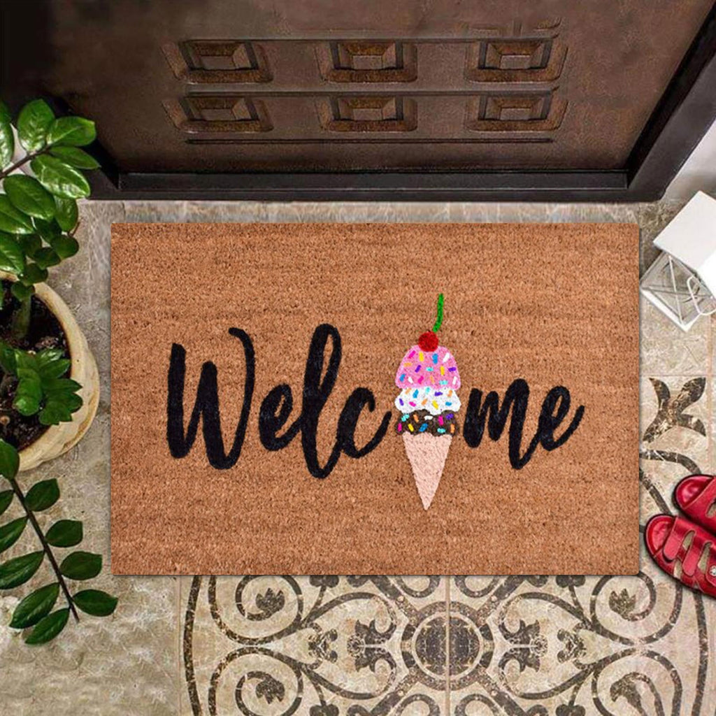 Welcome Ice Cream Non-Slip Doormat – 40 × 60cm
