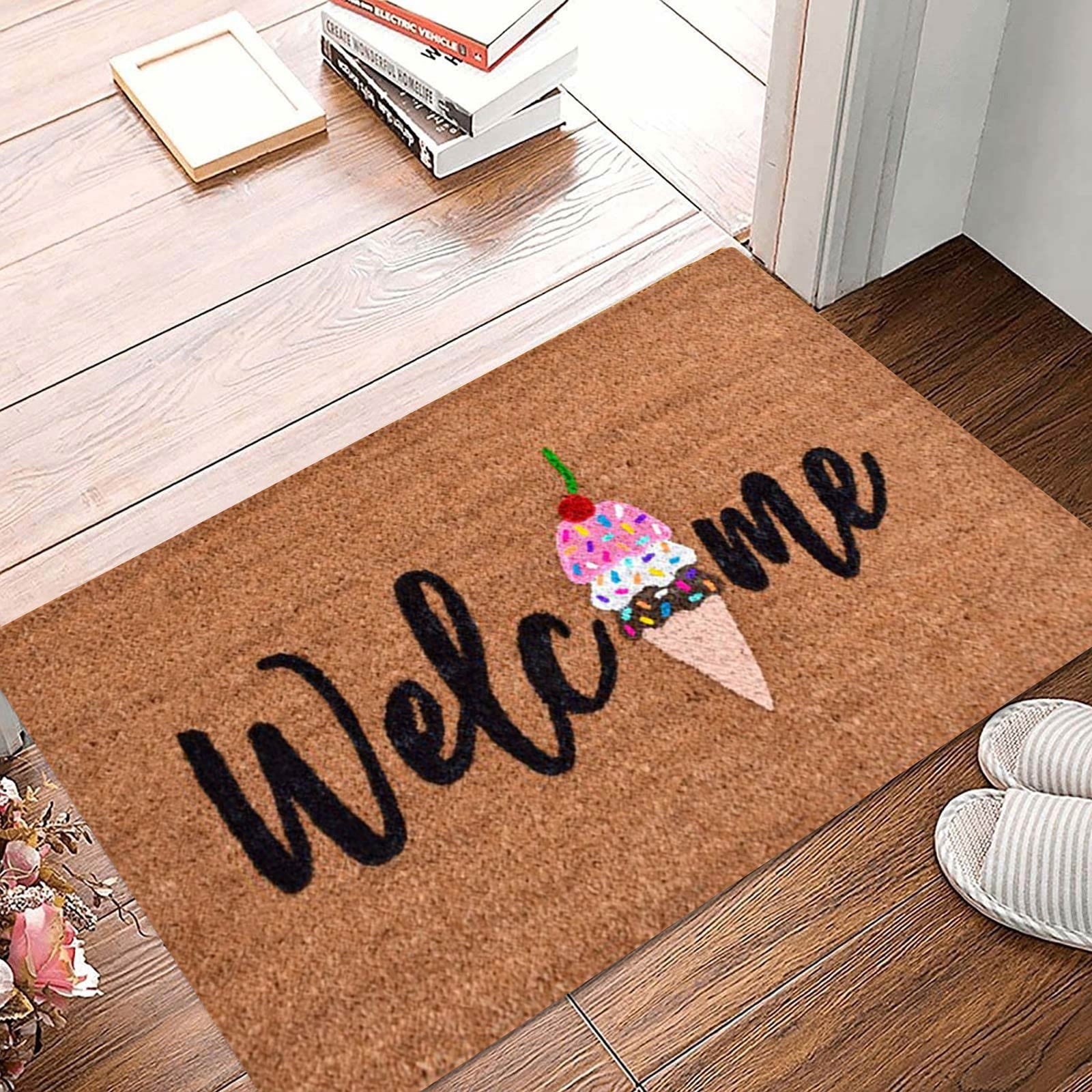 Welcome Ice Cream Non-Slip Doormat – 40 × 60cm