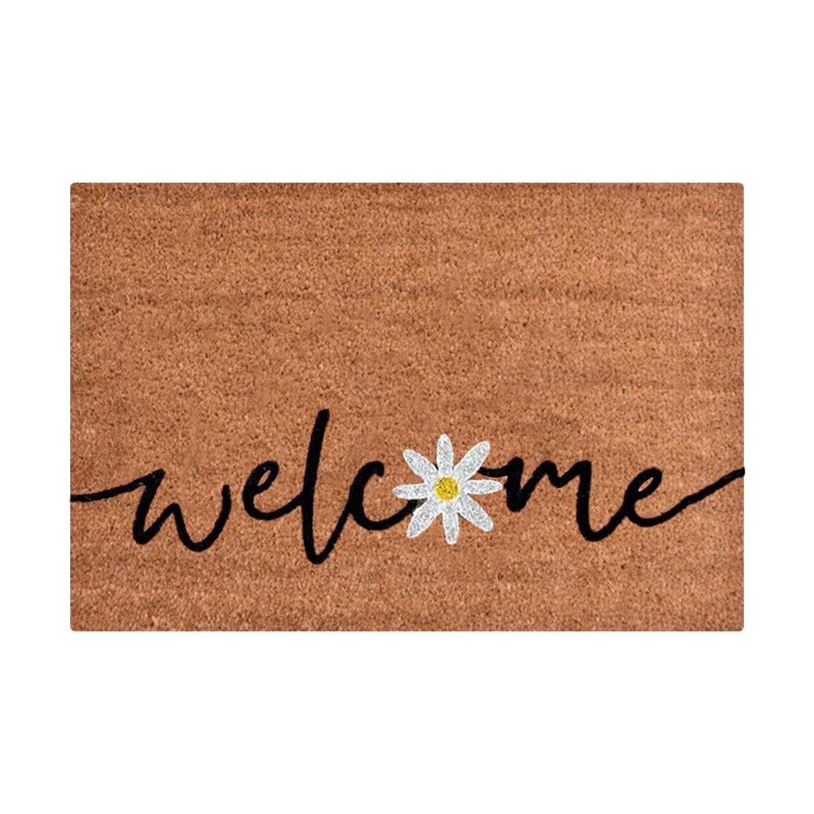 Welcome Flower Non-Slip Doormat – 40 × 60cm