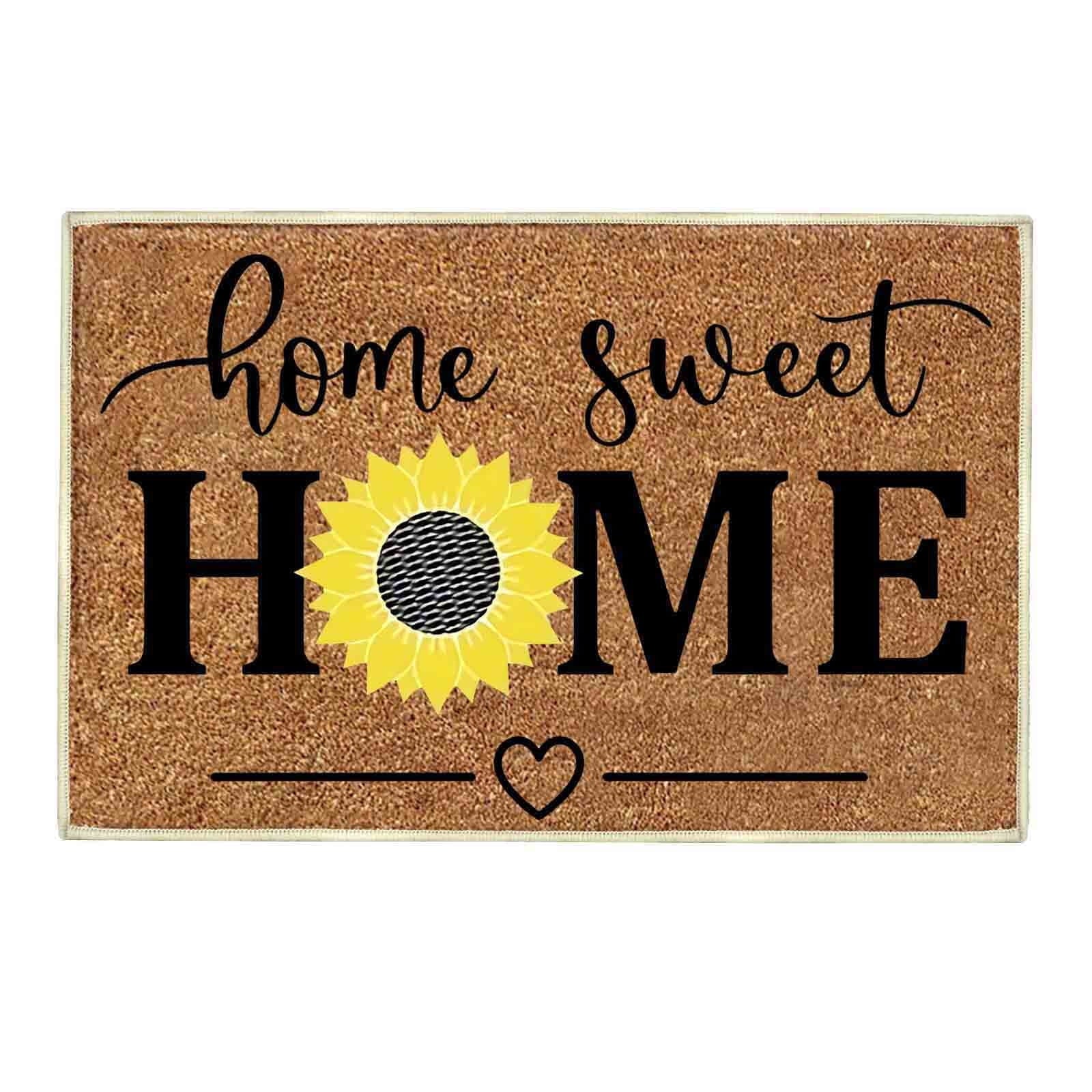 Home Sweet Home Green Non-Slip Doormat – 40 × 60cm