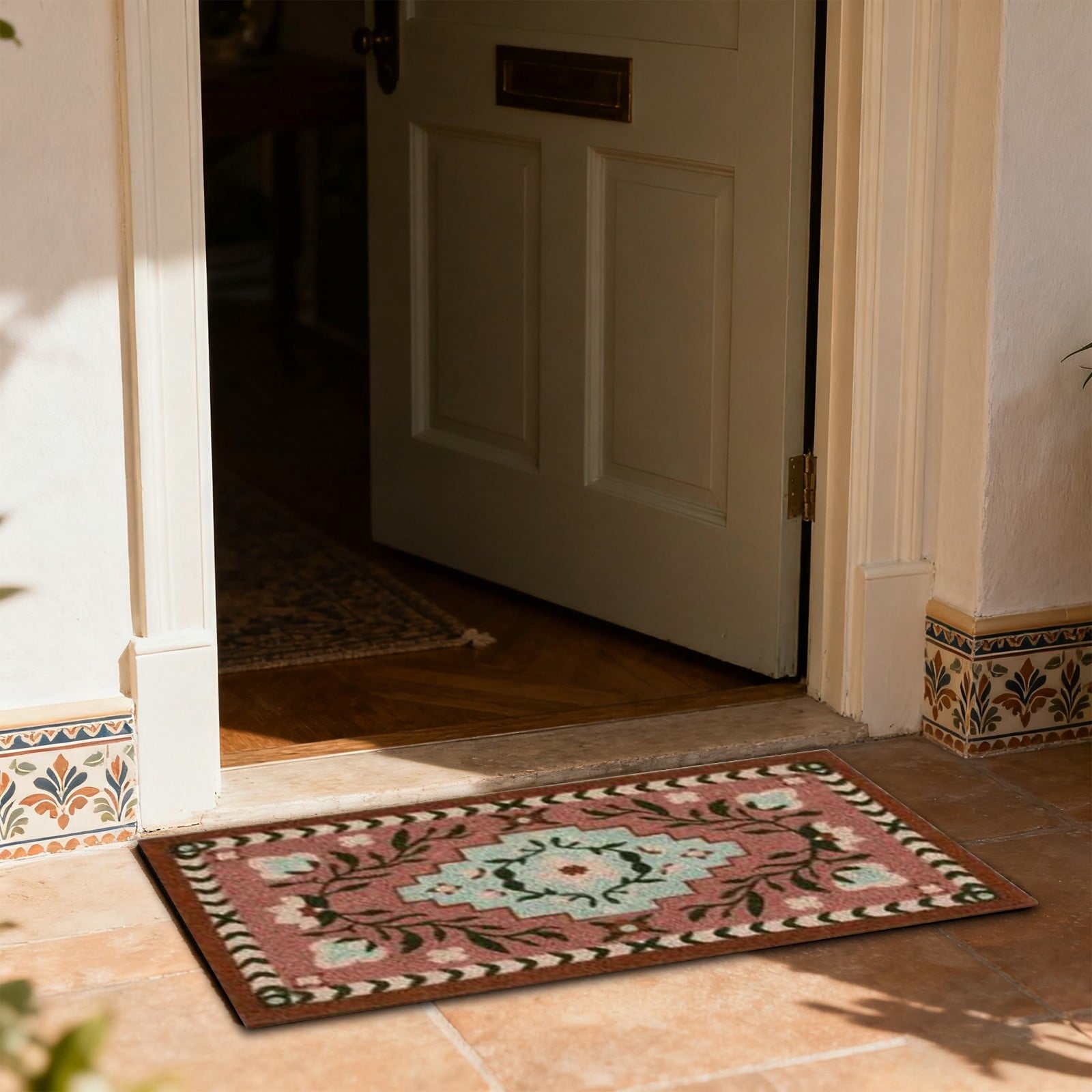 Persian Medallion Non-Slip Doormat – 60 × 40cm
