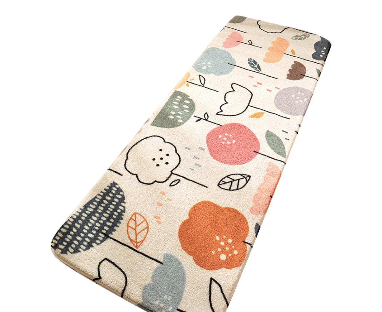 Scandi Floral Print Anti-Slip Runner – 60 × 160cm