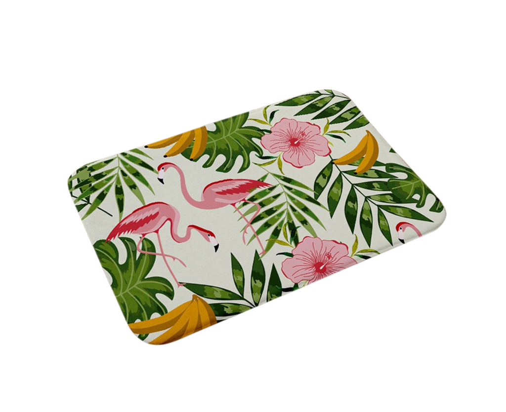 Flamingo Floral Non-Slip Doormat – 40 × 60cm