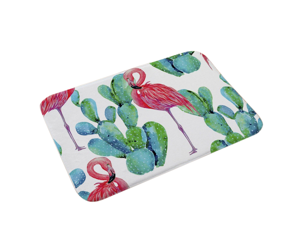 Flamingo Cactus Non-Slip Doormat – 40 × 60cm