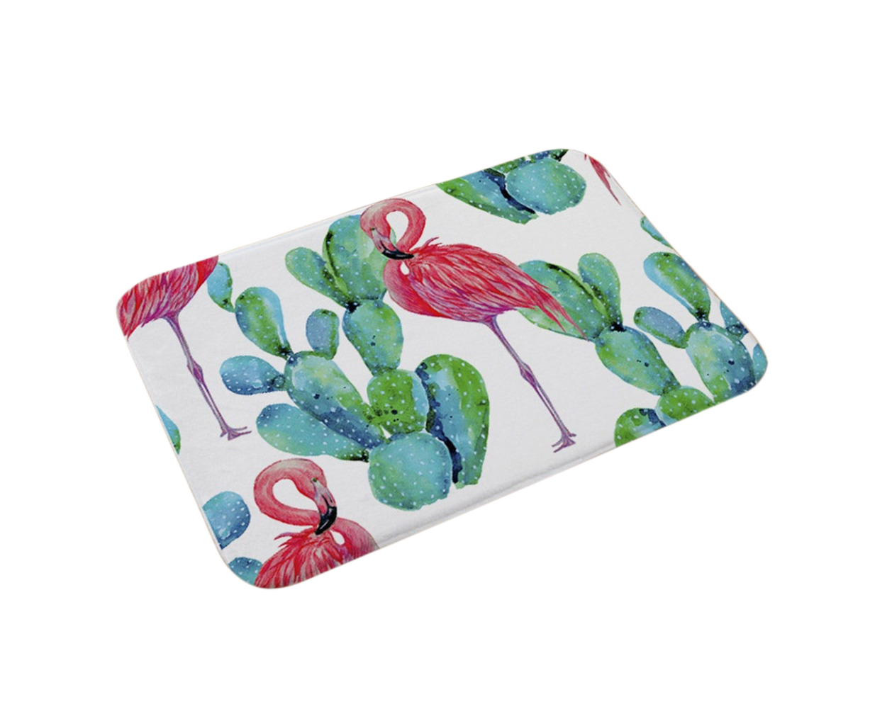 Flamingo Cactus Non-Slip Doormat – 40 × 60cm