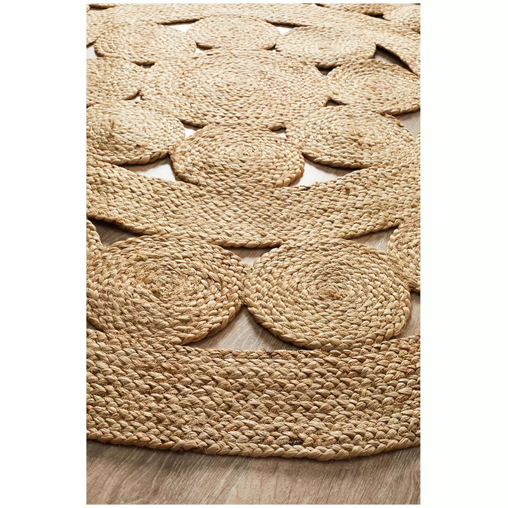Atrium Natural Jute Round Rug – 200 × 200cm