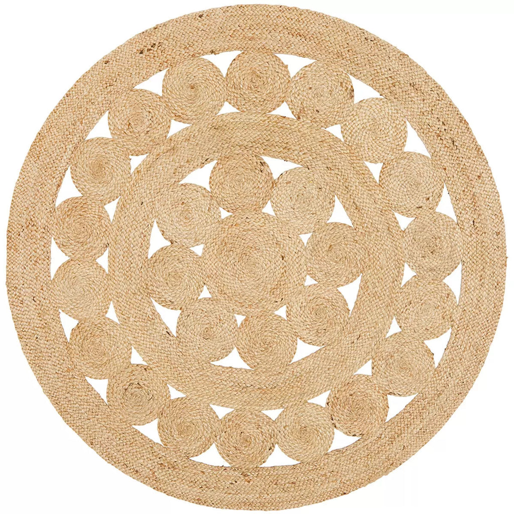 Atrium Natural Jute Round Rug – 200 × 200cm