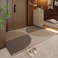 Brown Geometric Zen Non-Slip Outdoor Doormat – 50 × 80cm